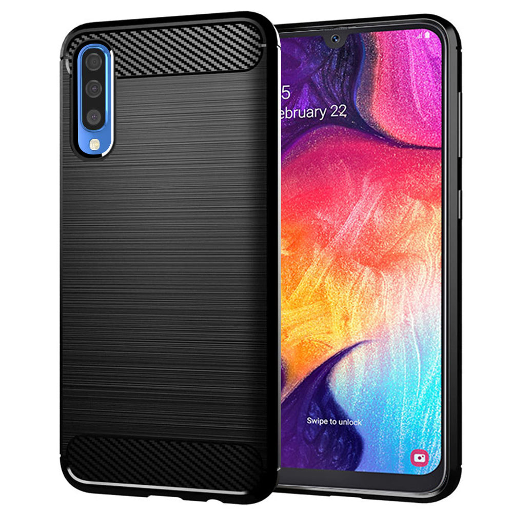 Futrola za Samsung Galaxy A50s A507 / A30s A307 / A50 A505, Techsuit, Karbon, Crna