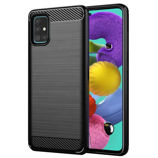 Futrola za Samsung Galaxy A51 A515, Techsuit, Karbon, Crna