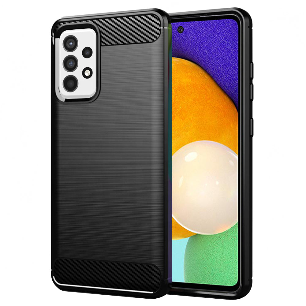 Futrola za Samsung Galaxy A52s 5G A528 / A52 5G A526 / A52 A525, Techsuit, Karbon, Crna