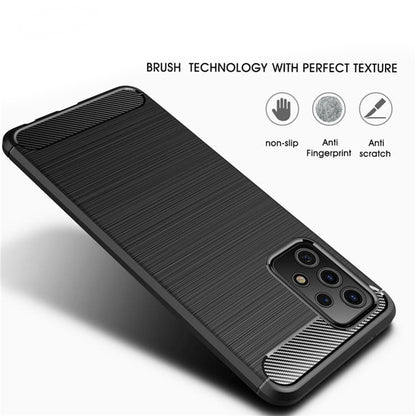 Futrola za Samsung Galaxy A52s 5G A528 / A52 5G A526 / A52 A525, Techsuit, Karbon, Crna