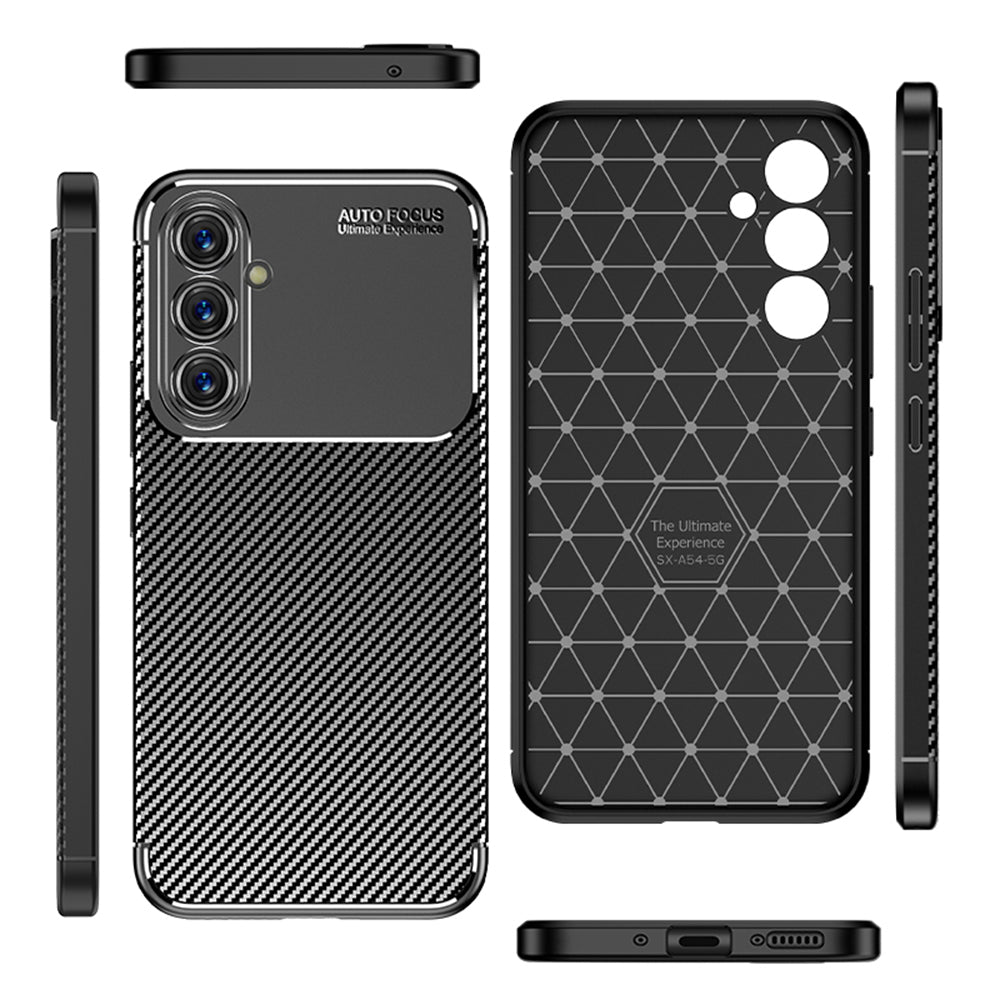Futrola za Samsung Galaxy A54 A546, Techsuit, CarbonFiber, Crna