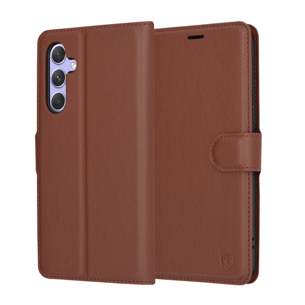 Futrola za Samsung Galaxy A54 A546, Techsuit, Leather Folio, Braon