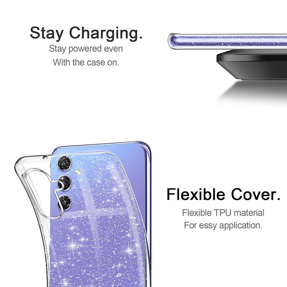 Futrola za Samsung Galaxy A54 A546, Techsuit, SparkleSkin, Providna