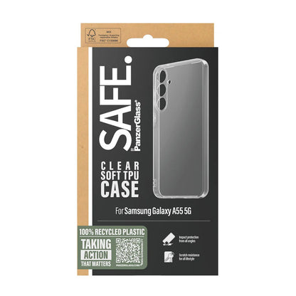 Futrola za Samsung Galaxy A55 5G A556, PanzerGlass, Safe., Transparentna