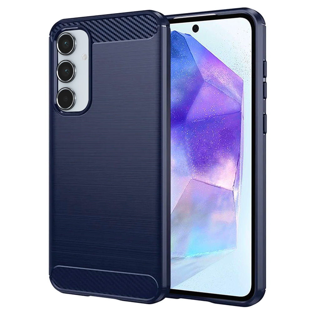 Futrola za Samsung Galaxy A55 5G A556, Techsuit, Karbon, Plava