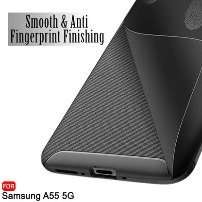 Futrola za Samsung Galaxy A55 5G A556, Techsuit, CarbonFiber, Crna