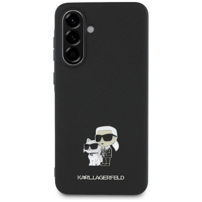 Futrola za Samsung Galaxy A56 A566, Karl Lagerfeld, Saffiano Karl & Choupette Metal, Crna