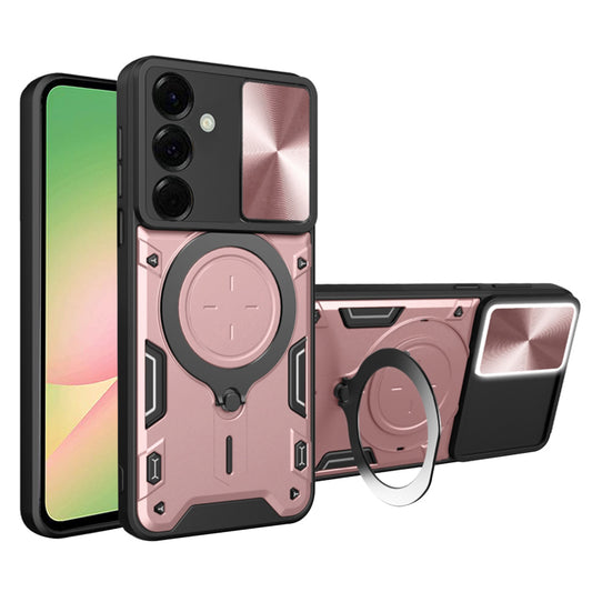 Futrola za Samsung Galaxy A56 A566, Techsuit, CamGuard Pro, Roze Zlatna