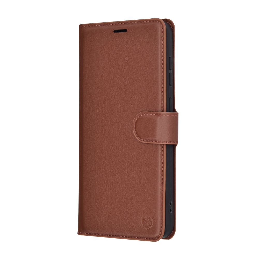 Futrola za Samsung Galaxy A56 A566, Techsuit, Kožna Folio, Braon