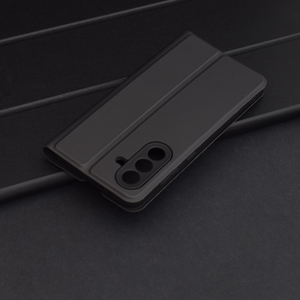 Futrola za Samsung Galaxy A56 A566, Techsuit, Magskin Book, Crna