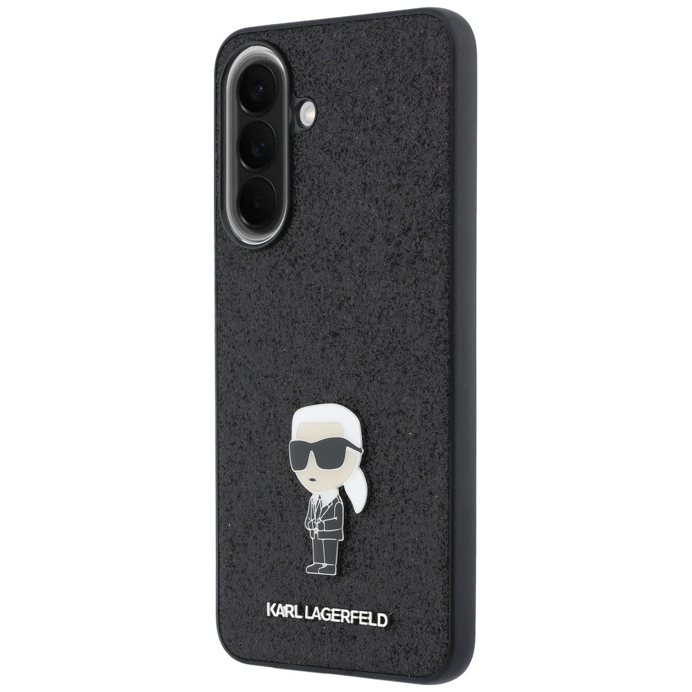 Futrola za Samsung Galaxy A57 5G, Karl Lagerfeld, Glitter Fixed Ikonik Karl, Crna