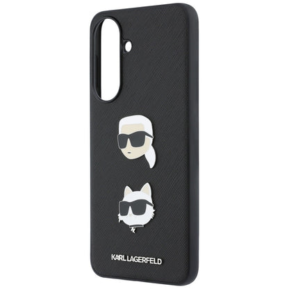 Futrola za Samsung Galaxy A57 5G, Karl Lagerfeld, Grained Karl & Choupette's Heads Pins and Logo, Crna