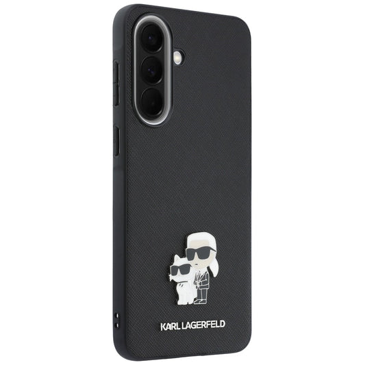 Futrola za Samsung Galaxy A57 5G, Karl Lagerfeld, Saffiano Karl & Choupette Metal, Crna