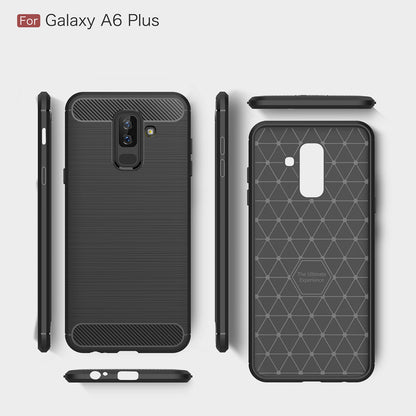 Futrola za Samsung Galaxy A6 Plus (2018) A605, Techsuit, Karbon, Crna