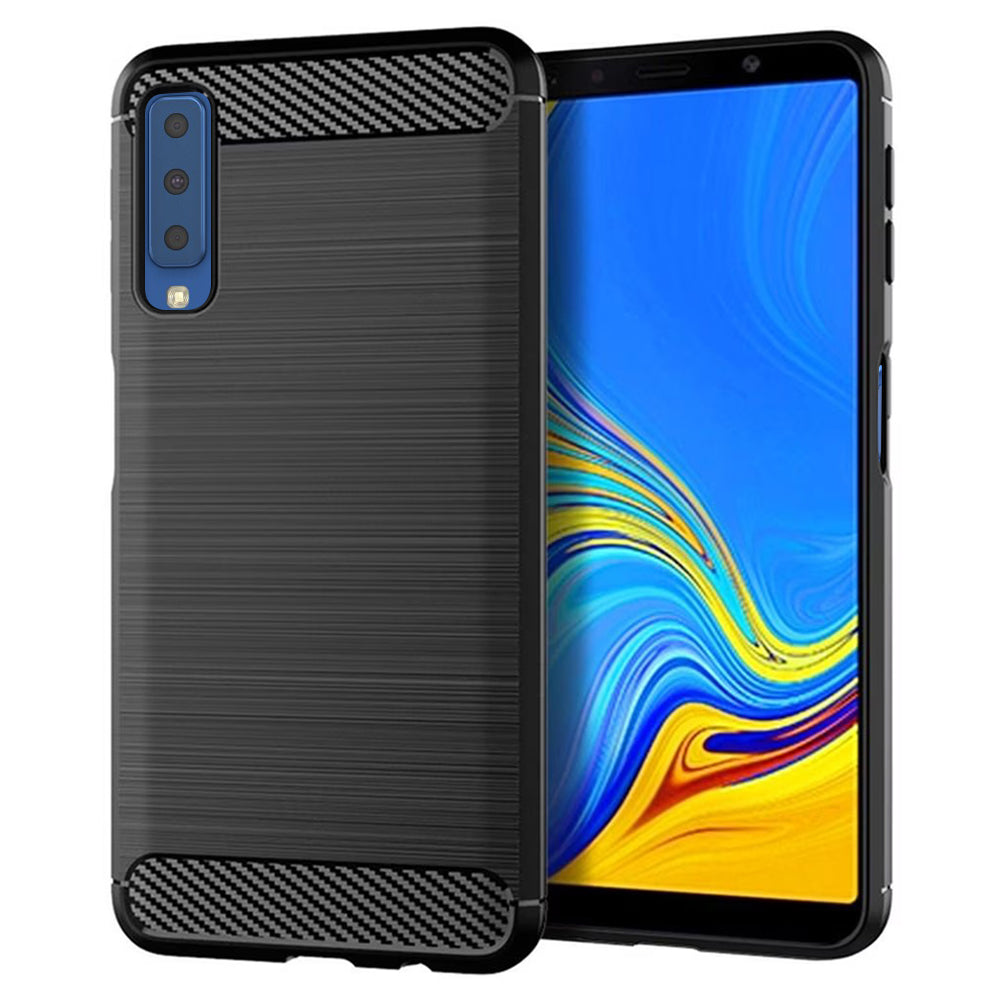 Futrola za Samsung Galaxy A7 (2018) A750, Techsuit, Karbon, Crna