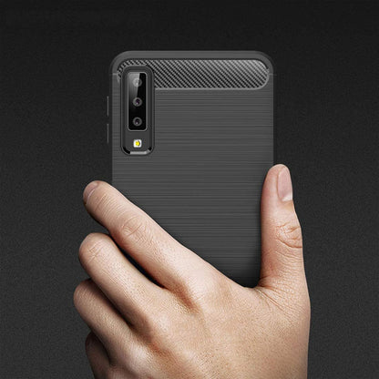 Futrola za Samsung Galaxy A7 (2018) A750, Techsuit, Karbon, Crna