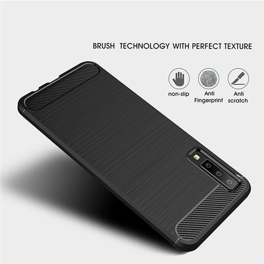 Futrola za Samsung Galaxy A7 (2018) A750, Techsuit, Karbon, Crna