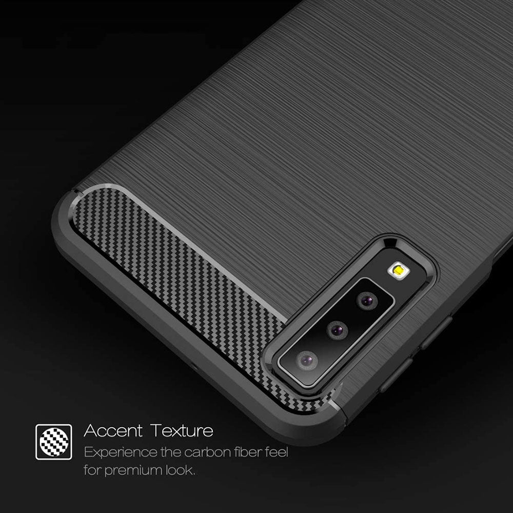 Futrola za Samsung Galaxy A7 (2018) A750, Techsuit, Karbon, Crna