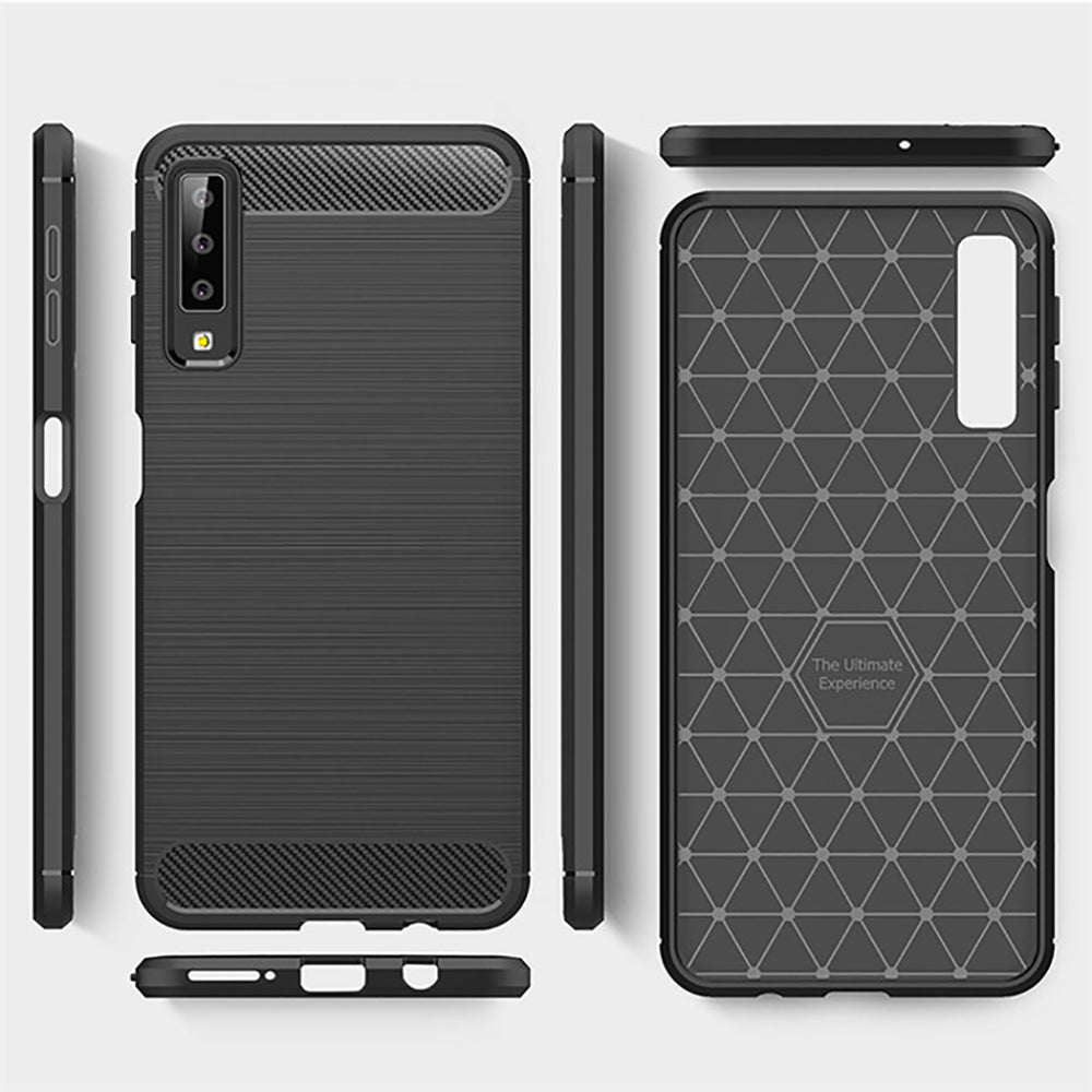 Futrola za Samsung Galaxy A7 (2018) A750, Techsuit, Karbon, Crna
