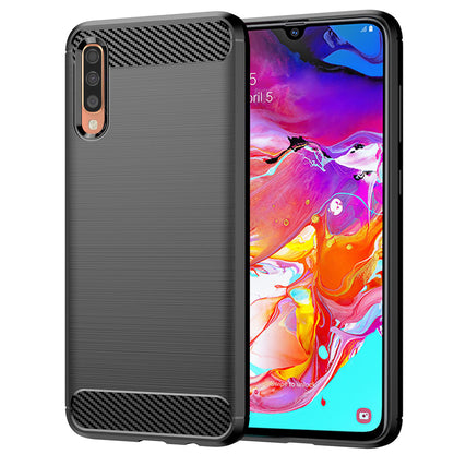 Futrola za Samsung Galaxy A70s A707 / A70 A705, Techsuit, Karbon, Crna
