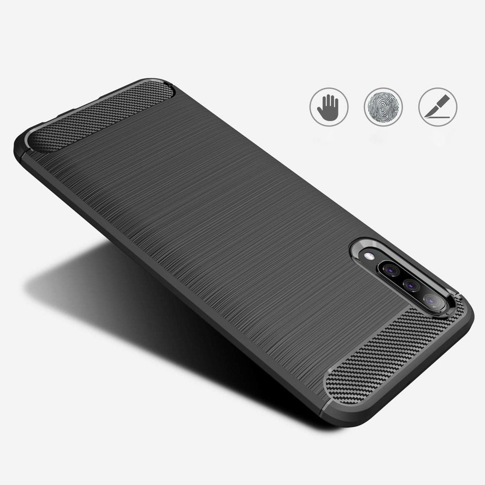 Futrola za Samsung Galaxy A70s A707 / A70 A705, Techsuit, Karbon, Crna