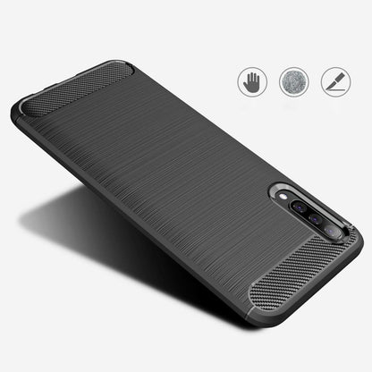 Futrola za Samsung Galaxy A70s A707 / A70 A705, Techsuit, Karbon, Crna
