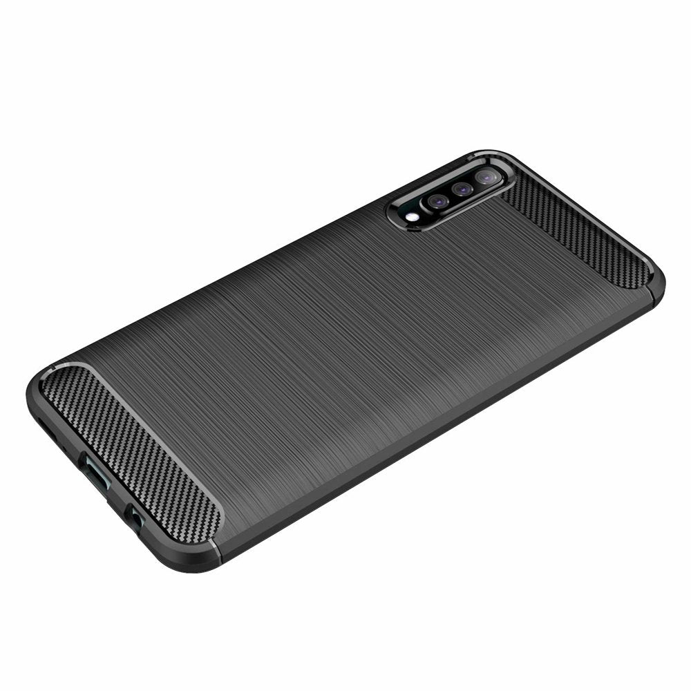 Futrola za Samsung Galaxy A70s A707 / A70 A705, Techsuit, Karbon, Crna
