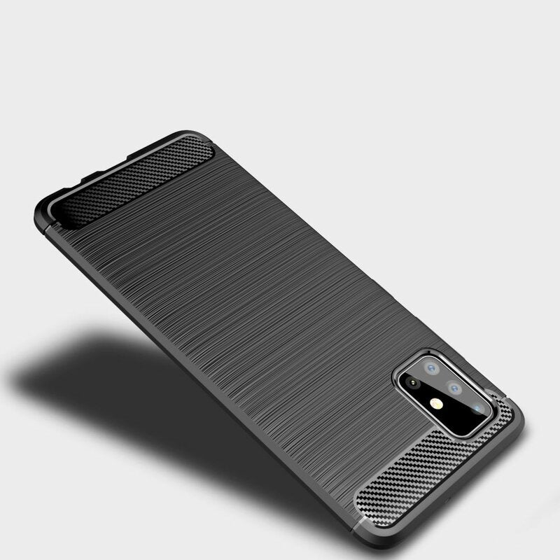 Futrola za Samsung Galaxy A71 A715, Techsuit, Karbon, Crna
