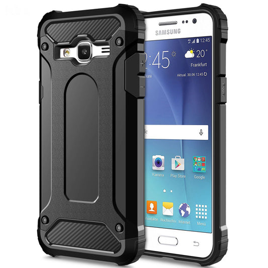 Futrola za Samsung Galaxy J5 J500, Techsuit, Hybrid Armor, Crna