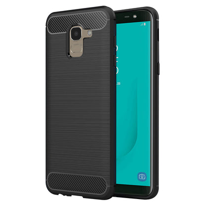 Futrola za Samsung Galaxy J6 J600, Techsuit, Karbon, Crna