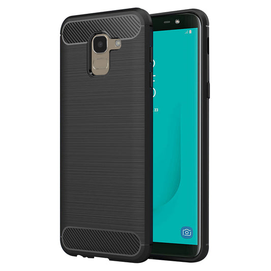 Futrola za Samsung Galaxy J6 J600, Techsuit, Karbon, Crna