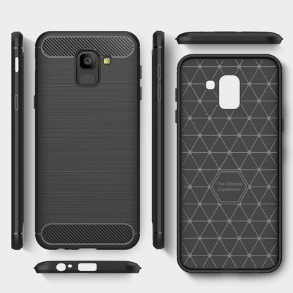 Futrola za Samsung Galaxy J6 J600, Techsuit, Karbon, Crna