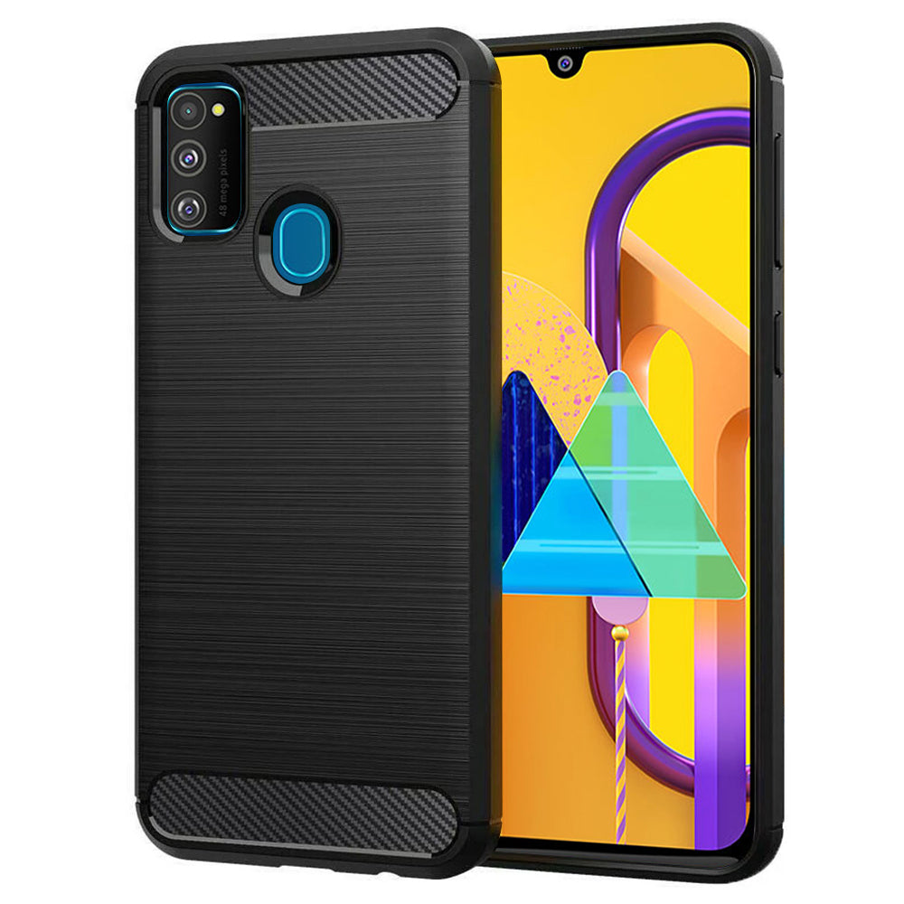 Futrola za Samsung Galaxy M21 M215 / M30s M307, Techsuit, Karbon, Crna