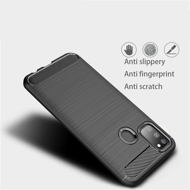 Futrola za Samsung Galaxy M21 M215 / M30s M307, Techsuit, Karbon, Crna