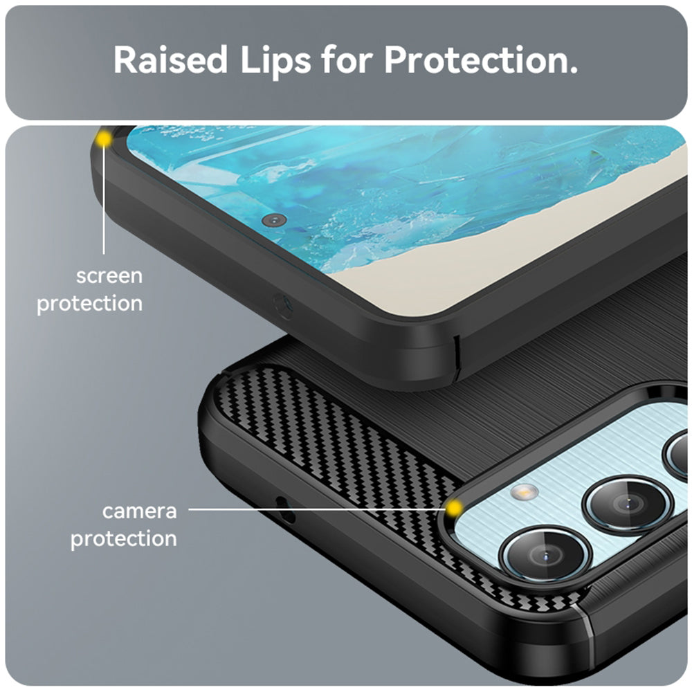 Futrola za Samsung Galaxy M35, Techsuit, Karbon, Crna