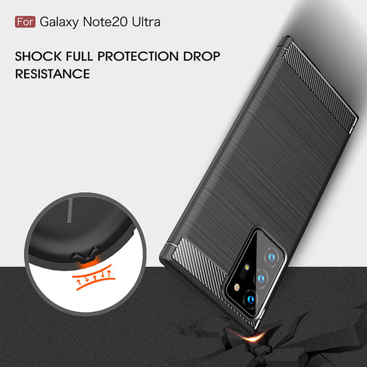Futrola za Samsung Galaxy Note 20 Ultra 5G N986 / Note 20 Ultra N985, Techsuit, Karbon, Crna