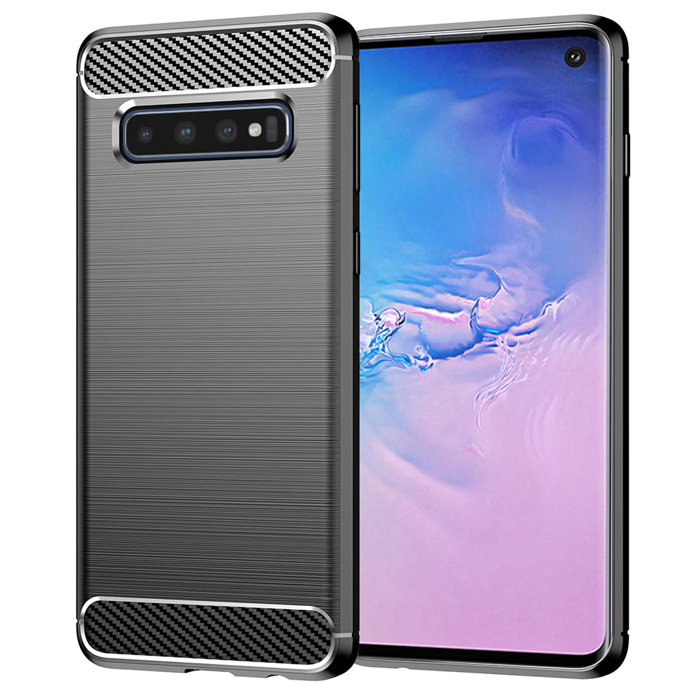Futrola za Samsung Galaxy S10 G973, Techsuit, Karbon, Crna