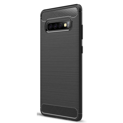 Futrola za Samsung Galaxy S10 G973, Techsuit, Karbon, Crna