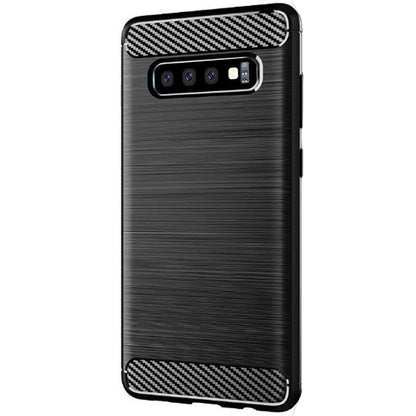 Futrola za Samsung Galaxy S10 G973, Techsuit, Karbon, Crna