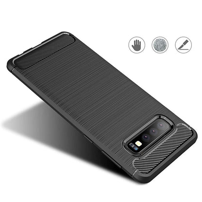 Futrola za Samsung Galaxy S10 G973, Techsuit, Karbon, Crna