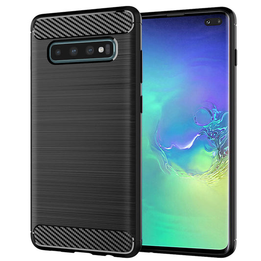 Futrola za Samsung Galaxy S10+ G975, Techsuit, Karbon, Crna