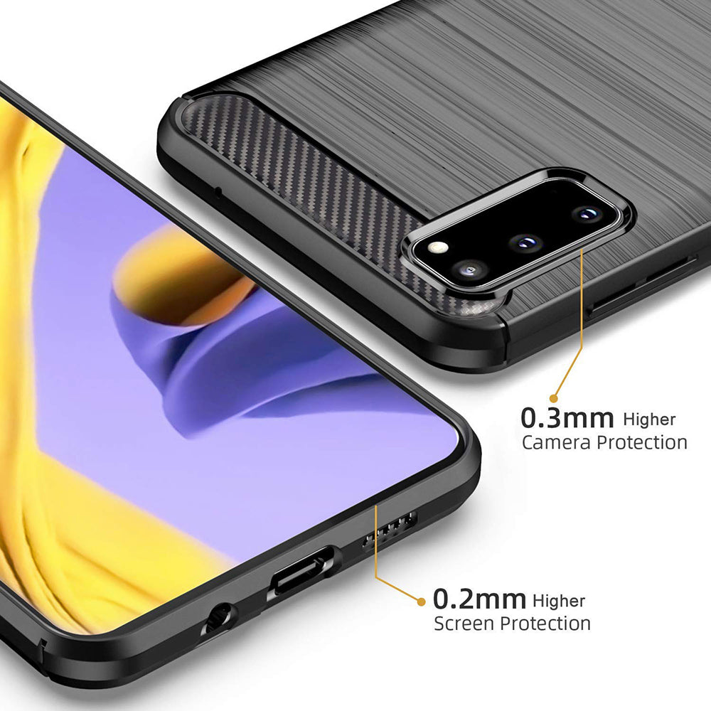 Futrola za Samsung Galaxy S20 5G G981 / S20 G980, Techsuit, Karbon, Crna