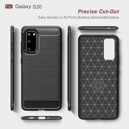 Futrola za Samsung Galaxy S20 5G G981 / S20 G980, Techsuit, Karbon, Crna