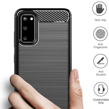 Futrola za Samsung Galaxy S20 5G G981 / S20 G980, Techsuit, Karbon, Crna