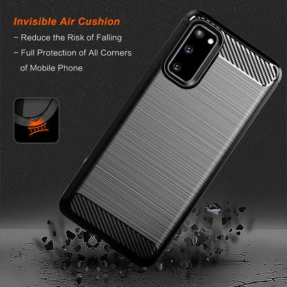 Futrola za Samsung Galaxy S20 5G G981 / S20 G980, Techsuit, Karbon, Crna