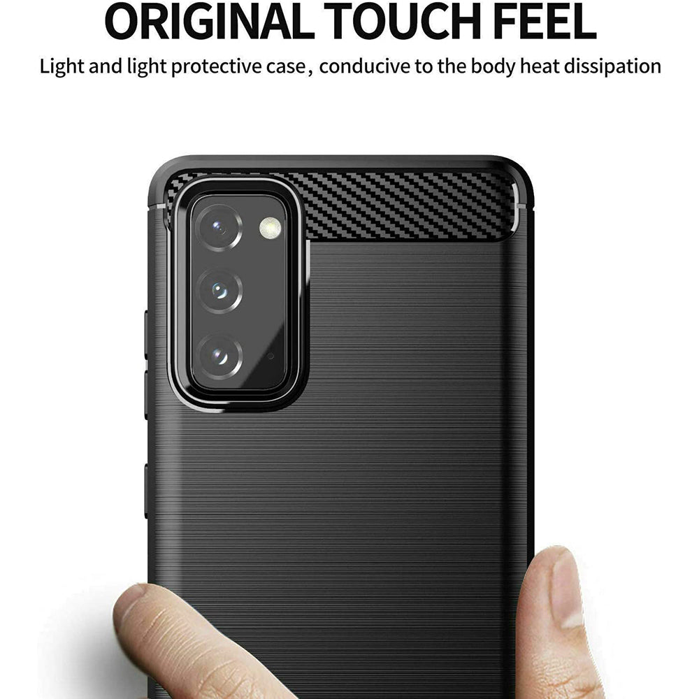 Futrola za Samsung Galaxy S20 FE 2022 G781 / S20 FE 5G G781 / S20 FE G780, Techsuit, Karbon, Crna