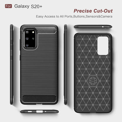 Futrola za Samsung Galaxy S20+ 5G G986 / S20+ G985, Techsuit, Karbon, Crna