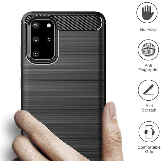 Futrola za Samsung Galaxy S20+ 5G G986 / S20+ G985, Techsuit, Karbon, Crna
