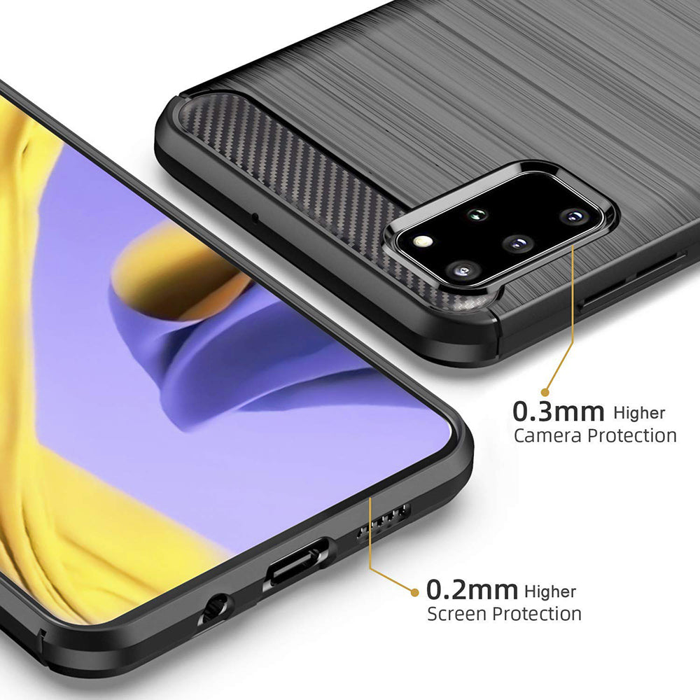 Futrola za Samsung Galaxy S20+ 5G G986 / S20+ G985, Techsuit, Karbon, Crna