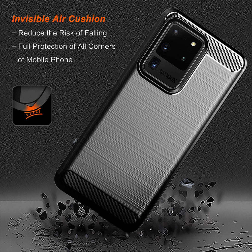 Futrola za Samsung Galaxy S20 Ultra 5G G988 / S20 Ultra G988, Techsuit, Karbon, Crna